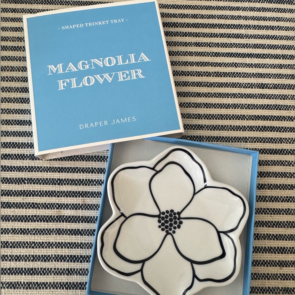 Draper James Magnolia Flower Trinket Tray NIB